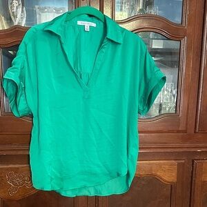 Single Thread Vibrant Green Blouse